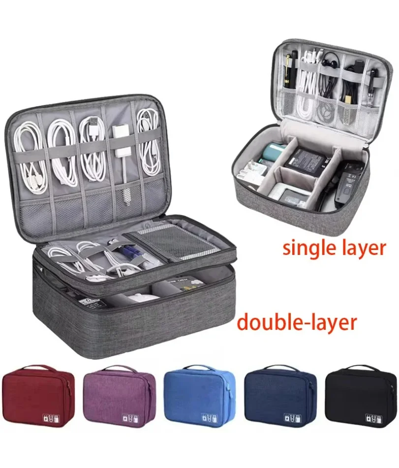 

Travel Cable Storage Bag Portable WaterProof Digital Electronic Organizer USB Data Line Charger Plug Storage Bag Cable Organizer
