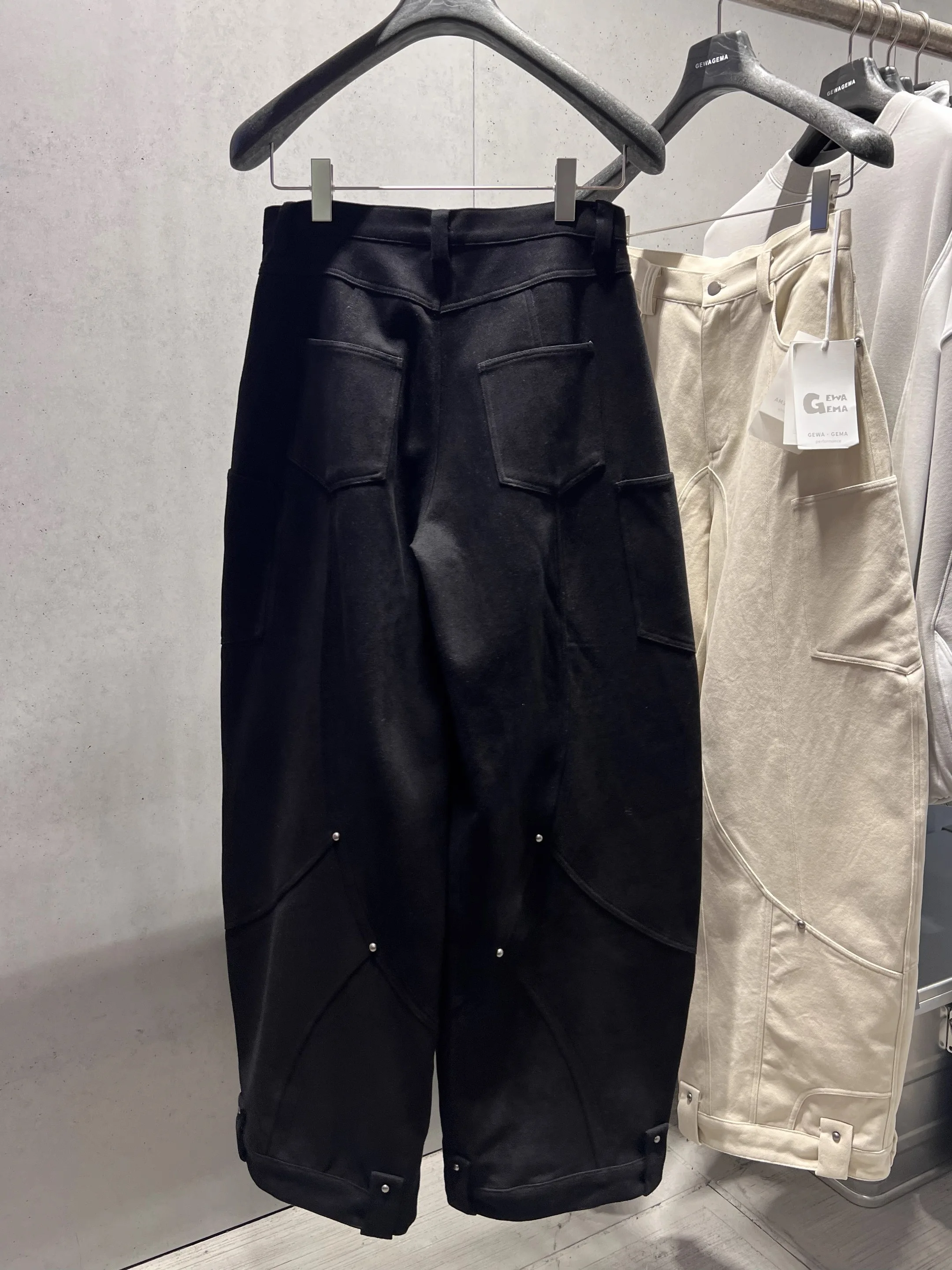 

American Sle Heavyweight GEWAGEMA Autumn Winter New Retro Waed Loose Casual Work Pants Men Women Model Casual Cotton Pants