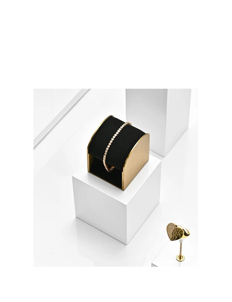 Oirlv Weißgold Schmuck-Präsentationsset Ständer für Ring, Ohrring, Halskette, Armband, Uhr, Vitrine, Ladentheke, Einzelhandel – Detail 4