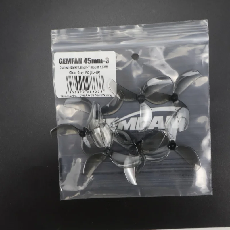 8PCS Gemfan 45mm 3-Blatt PC Propeller T-Mount 1mm 1,5mm 0805 Motor Für FPV RC Freestyle Tinywhoop Drohnen MOBULA 7 Requisiten – Detail 6