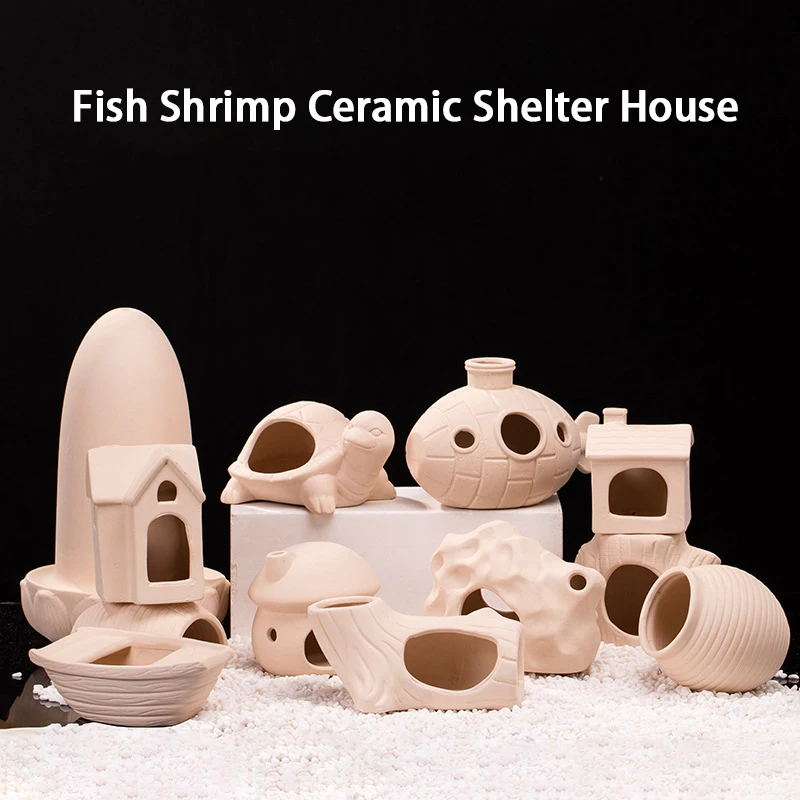 Aquarium Ceramics Decoration Shrimp Fish Hatch Hiding Shelter Pineapple House Fish Spawn Clay Pots Pottery Scorpion Canister