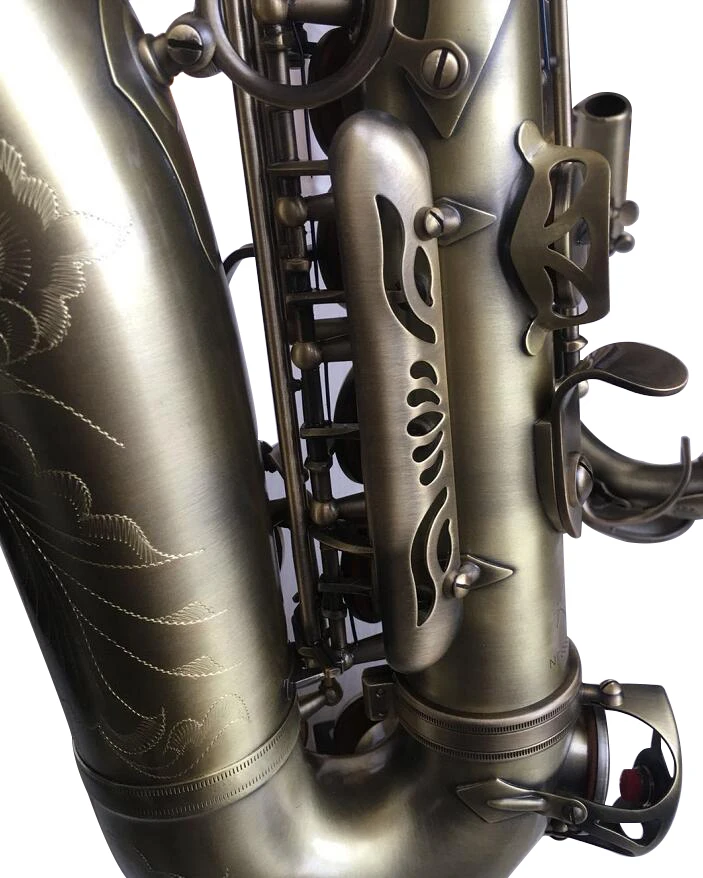 Super Action R54 Saxophone Antique copper Alto Full flower Eb Tune Model E Flat Sax with Reeds Case Mouthpiece Professional