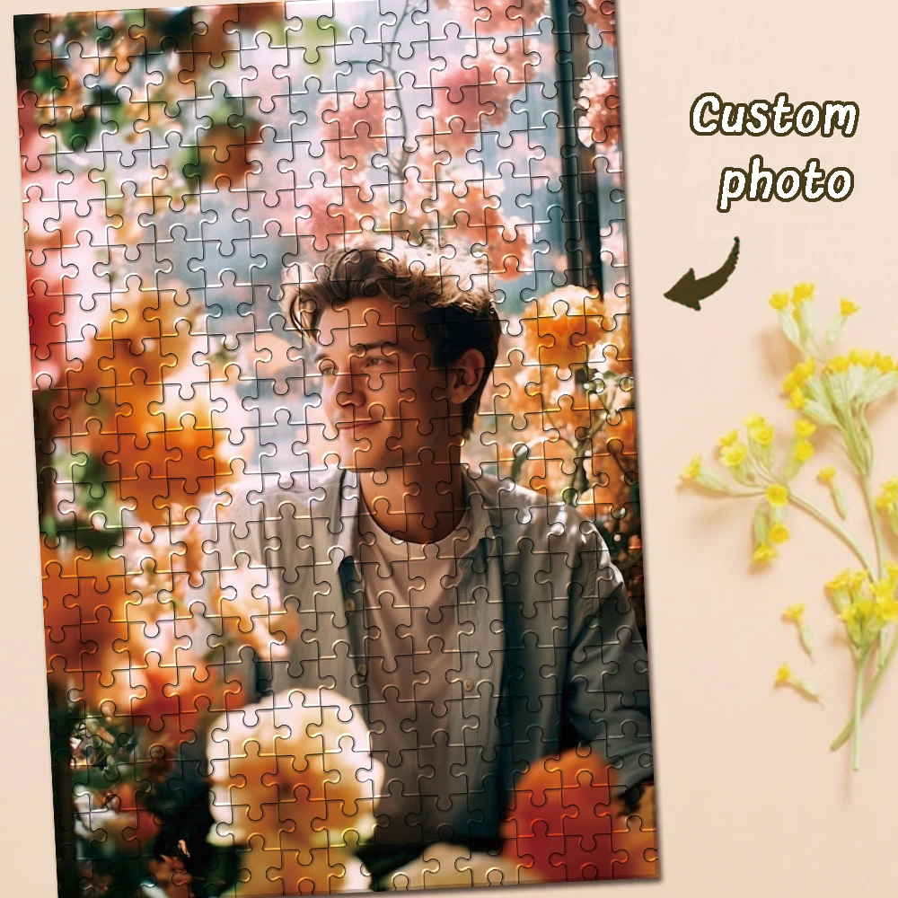 35/150/300/500/1000pcs Custom Photo Personalised Decompression Puzzles Jigsaw puzzle Mosaic Love Gift Children Gift