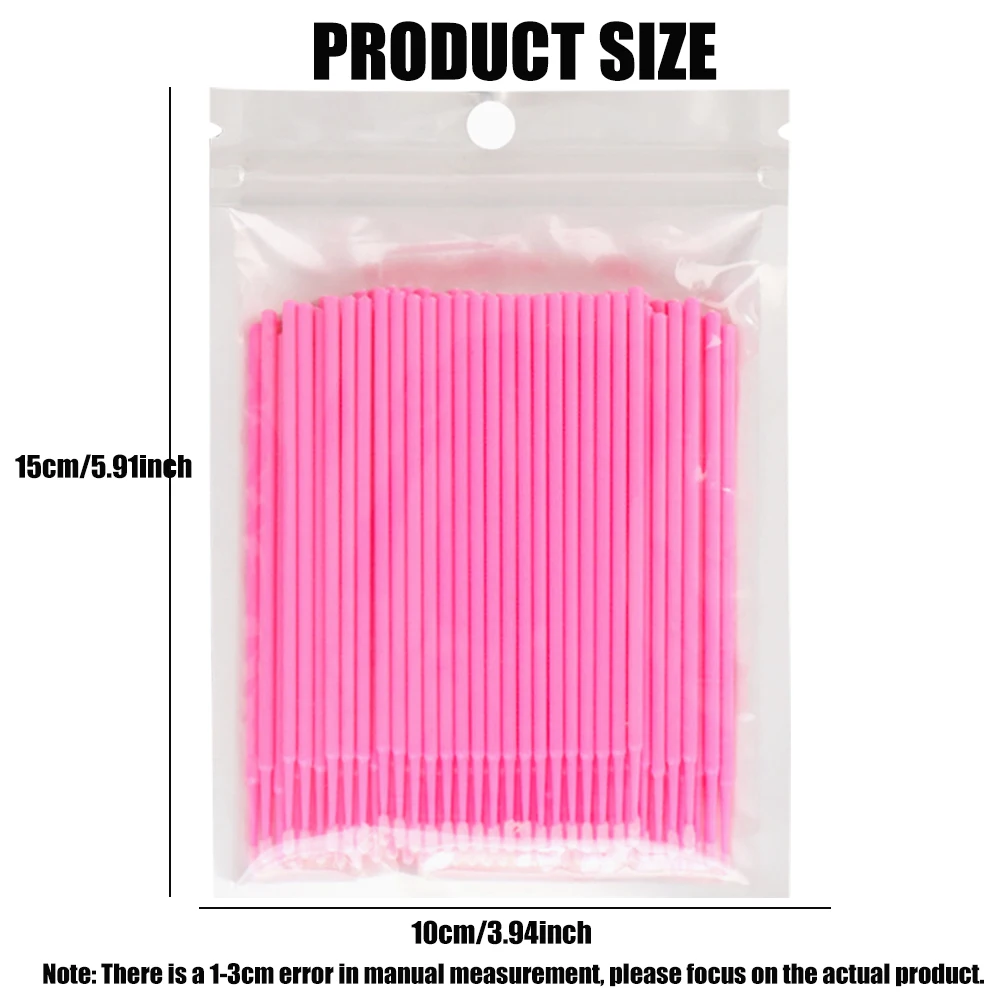 300/500pcs Micro Brush Eyelash Cleaning Brushes Lash Extension Individua Tools For Eyelashes Removing Swab MicroBrush Makeup