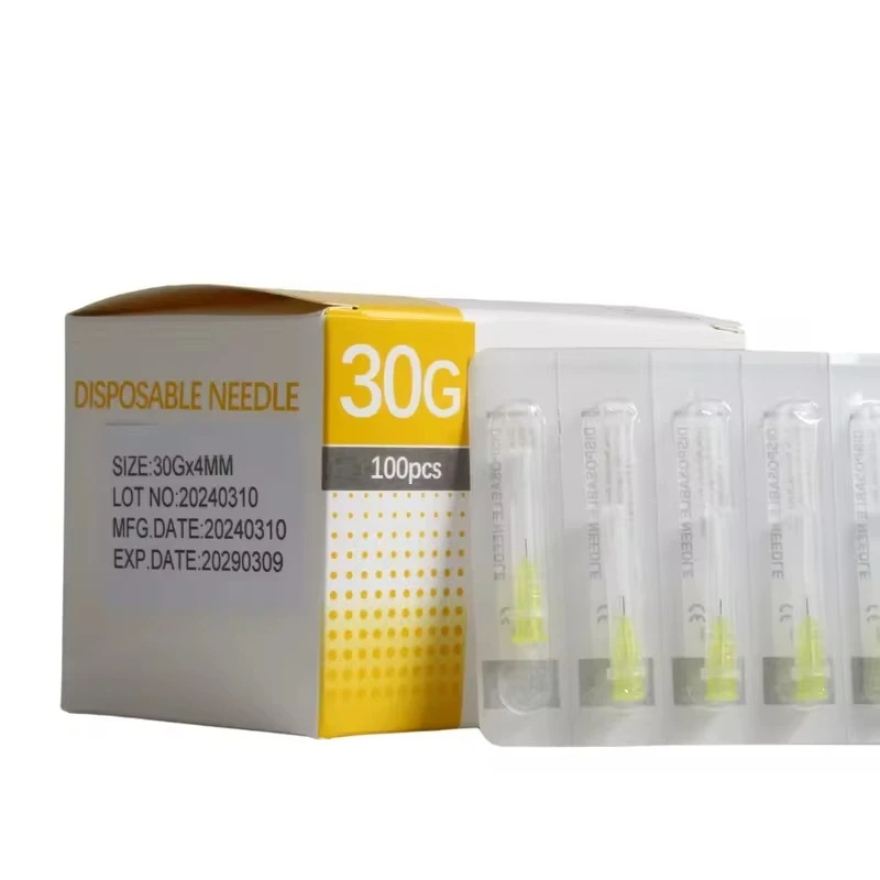 

50pcs/100pcsStandard Fine tool 30G34G size 4mm 13mm 25mm 38mm Superfine Small Painless needleTeeth Eyelid demo Tool