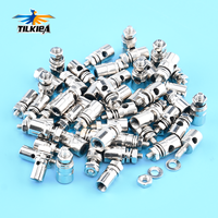 10Pcs RC Airplane Boat Pushrod Linkage Stopper Servo Connectors Adjustable  Diameter 2.1mm/1.8mm/1.3mm Helicopter Rc Boat