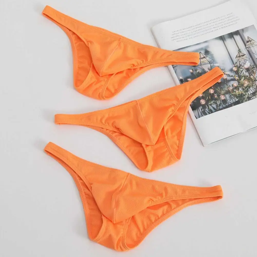 

Luxury Ice Silk Satin-like Briefs Summer Smooth Cool Men's Underpants Breathable Quick Drying Panties Sexy U Pouch Underwear