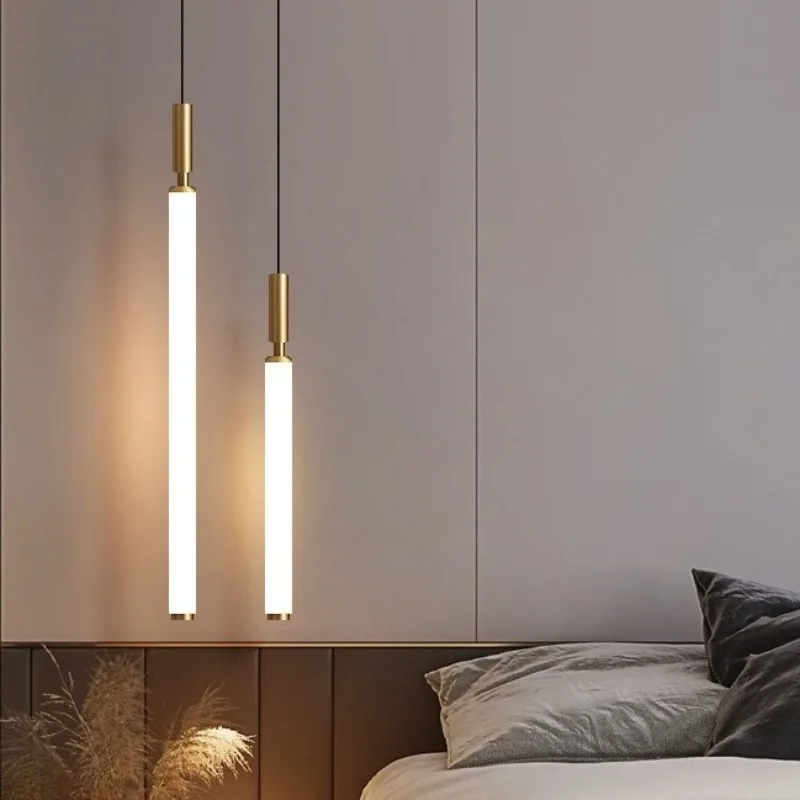 Bedhead Hanging Line Light Modern Simple Small Led Pendant Light Internet Famous for Bedroom Living Room Home Decor Lamp