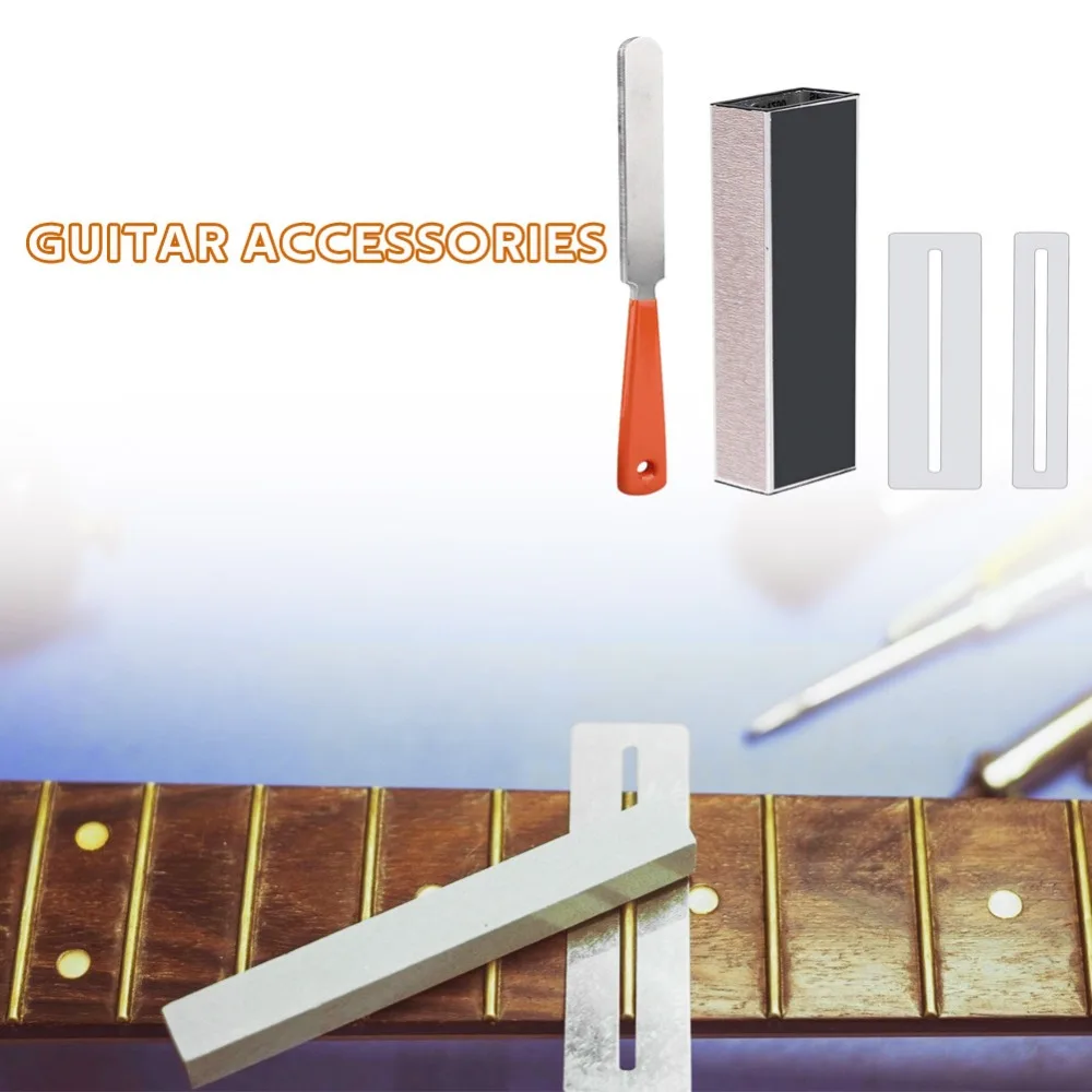 18PCS Professional Metal+Sanding Papers Guitar Repair Kit Multi-Color Guitar Luthier Tool Set Guitar Polished Kits Luthier Work