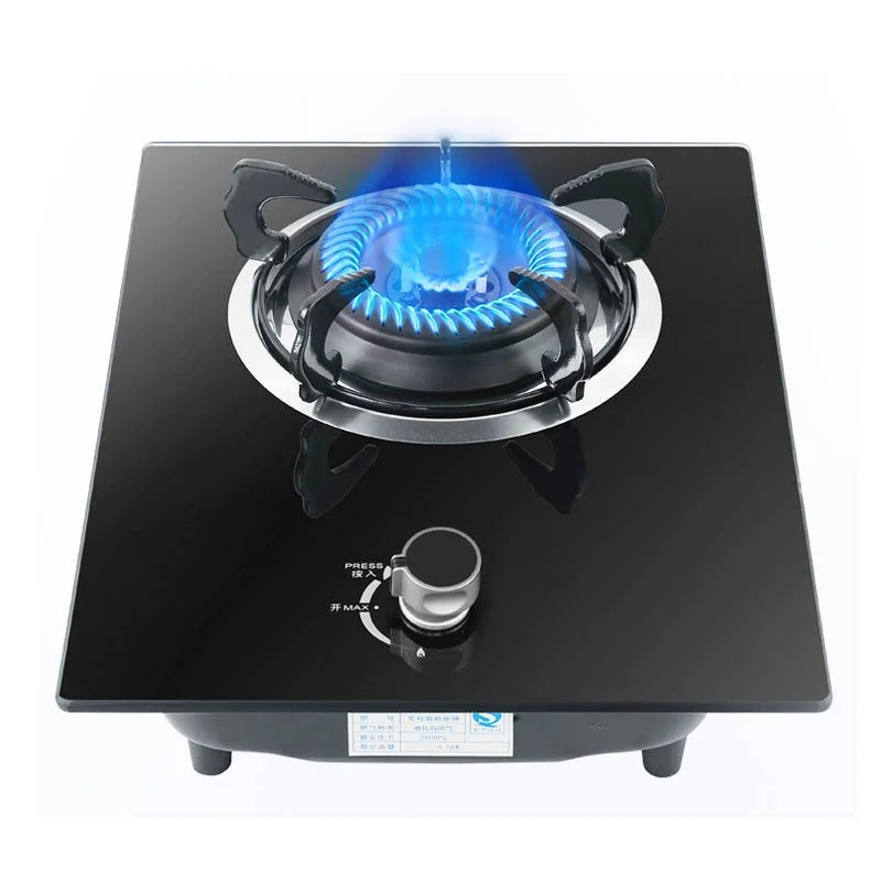 alk Hot Sale Single  Lpg/Ng Tempered Glass Gas Stove with Auto Ignition for Home Kitchen