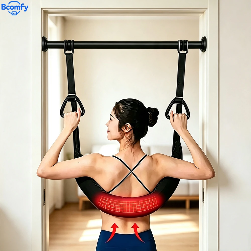 Lumbar Traction Belt Adjustable Soothing Waist Beltcan Home Hanging Spine Decompression Harness for Lower Back Pain Relief