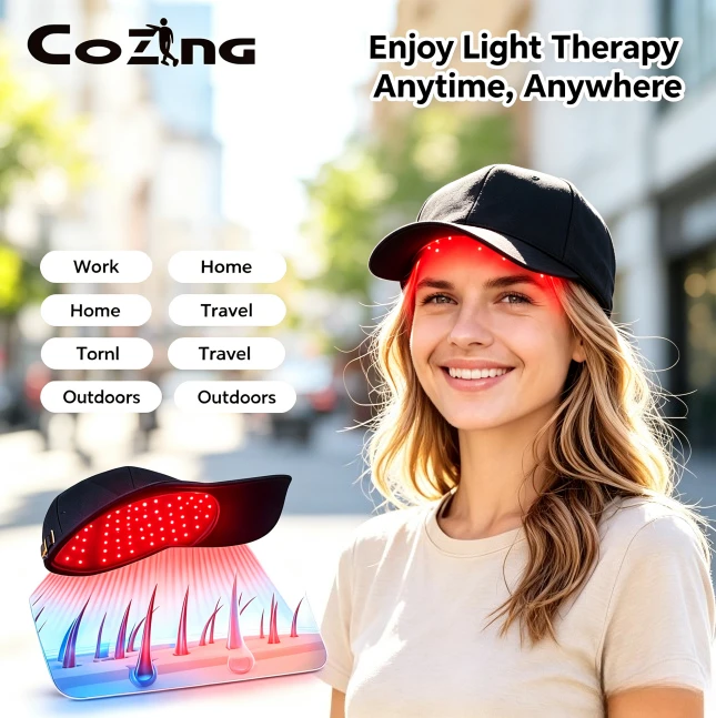 Red Light Hair Growth Cap – Penetrates Deep into Hair Follicles, Strengthens Roots, Reduces Oiliness, Prevents Hair Loss
