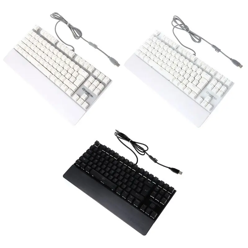 

Mechanical Keyboard USB Colorful LED Backlight 87 Keys Anti-Ghosting Game