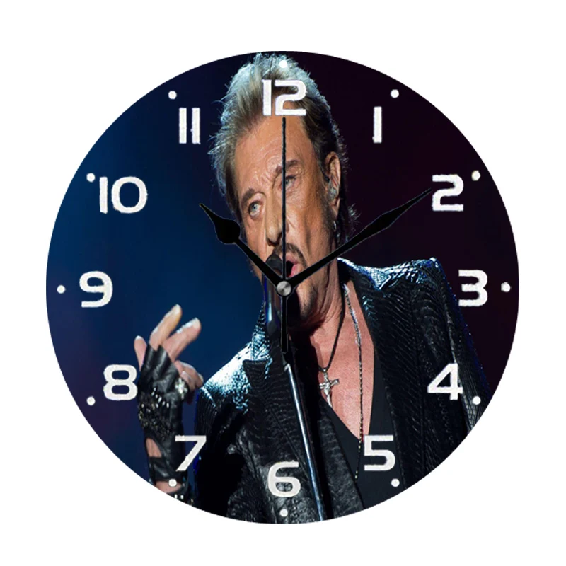 Horloges murales modernes Johnny Hallyday pour salon chambre décoration de la maison grandes horloge