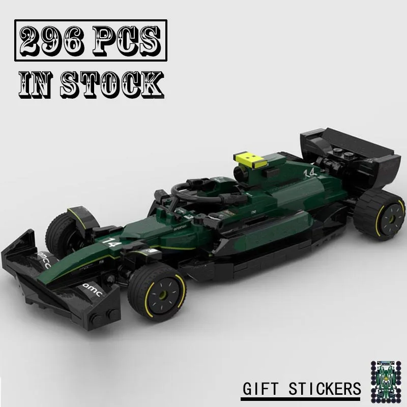 New Technical MOC-142262 SuperAMR23 Team Stake SuperRace Car Model Buiding Kit Creators Block Bricks Kid Toys Birthday Gifts