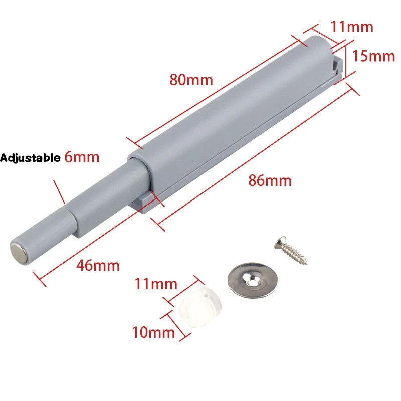5/10 Stück Schrankpuffer zum Öffnen, Türschnäpper, magnetischer Riegel, leises Schließen mit unsichtbarem Griff, Möbel-Hardware-Zubehör – Detail 6
