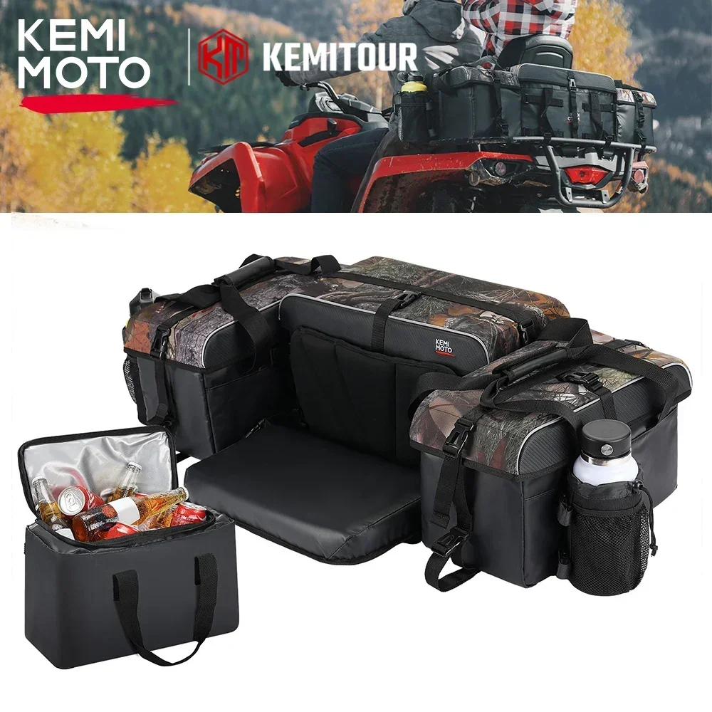 KEMIMOTO Rear Storage Bag Compatible With Polaris Sportsman Fourtrax Can Am for Kawasaki for Yamaha for Artic Cat Rack Seat Bag