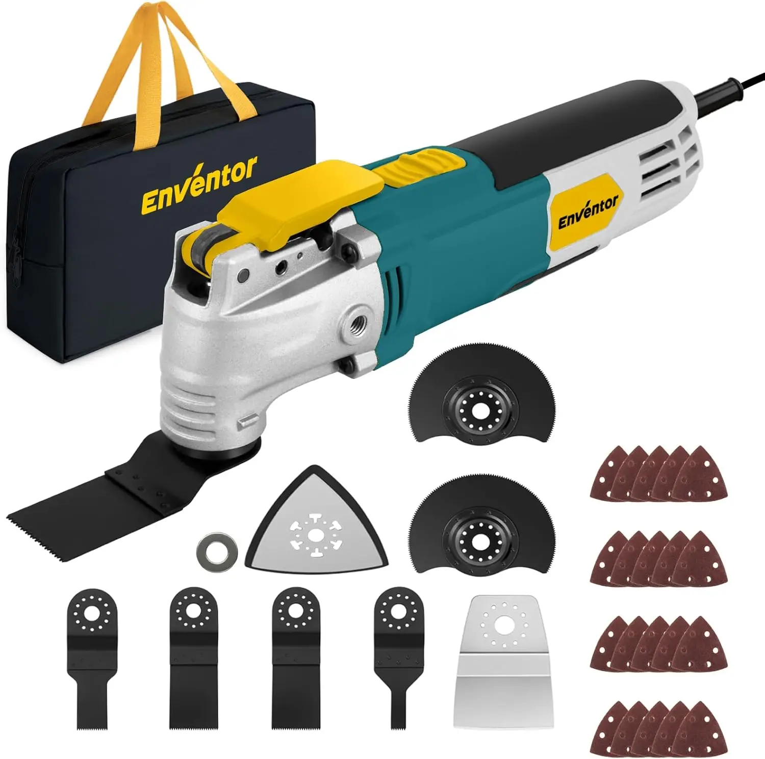 

2.5Amp Electric Oscillating Multi Tool Kit with 28pcs Accessories, 6 Speeds for Cutting, Sanding, Scraping