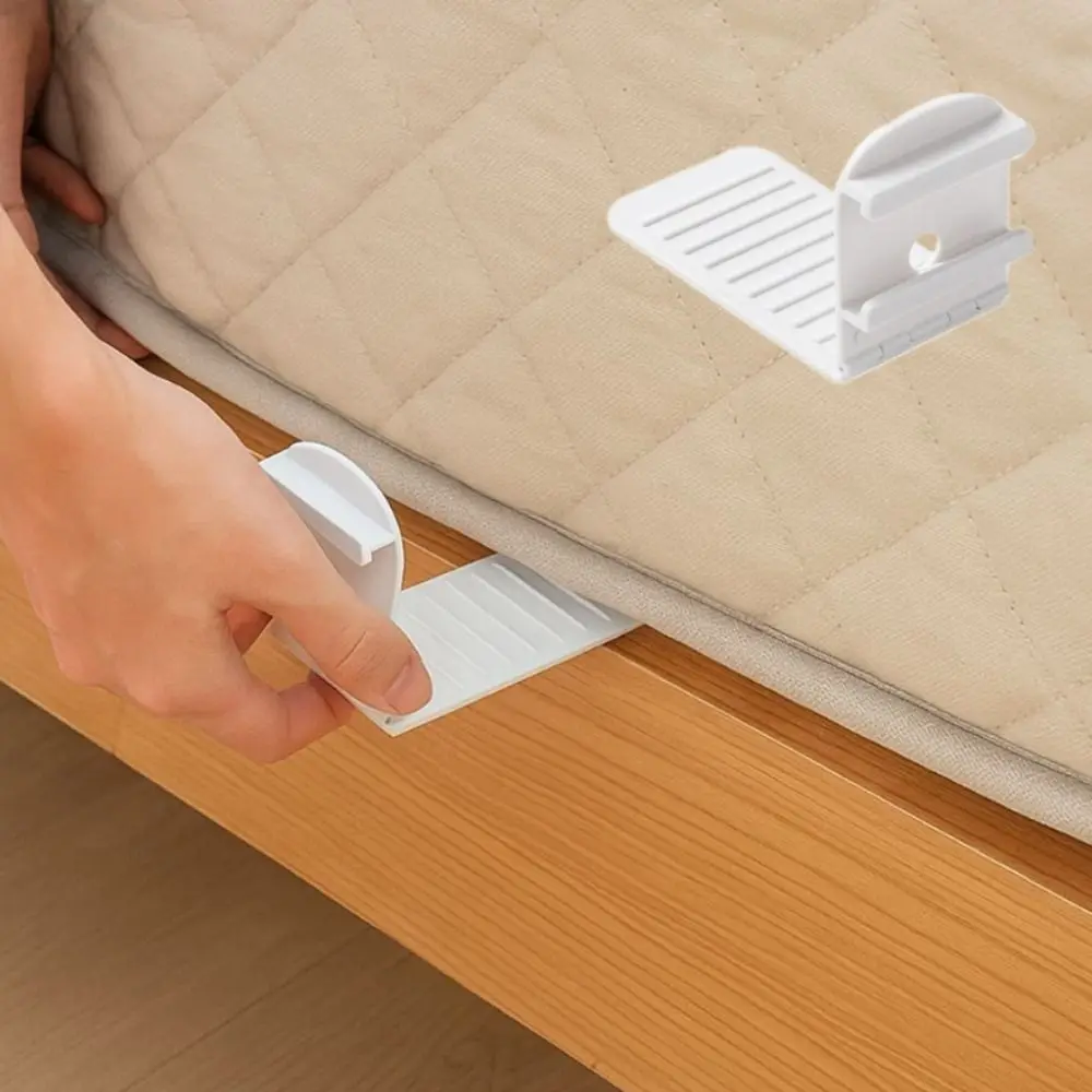 

4pcs Multi-Functional Non-slip Bed Sheet Holder Plastic Adjustable Fastener Holders Household Anti-Shift Fasteners Hotel