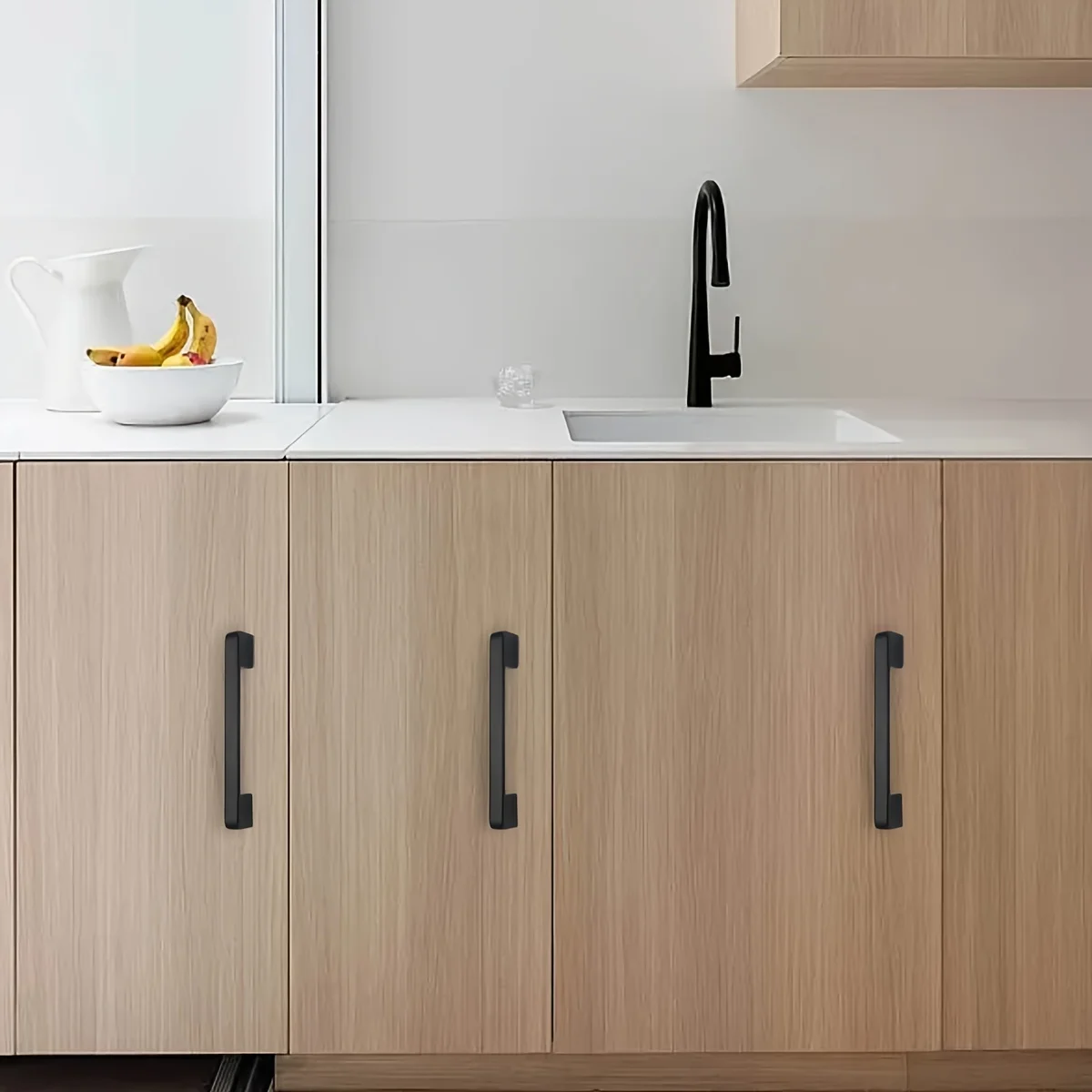 1/5pc Black Aluminum Alloy Cabinet Handles Modern Kitchen Drawer Pulls Matte Black Furniture Door Handles for Wardrobe Cupboard image 4