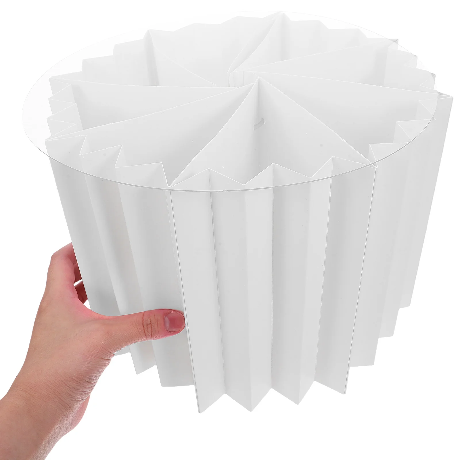 

2Pcs Foldable Cylinder Dessert Stands Roman Column Pedestal for Party Wedding Birthday White Display Flat Cake Display Stand