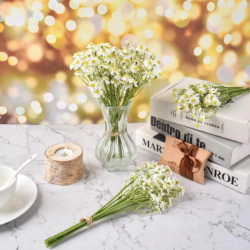 

Artificial Flowers Chrysanthemum Wedding Home Room Table Decor Outdoor Courtyard Garden Wreath Bridal Bouquet Lovely Vase Filler