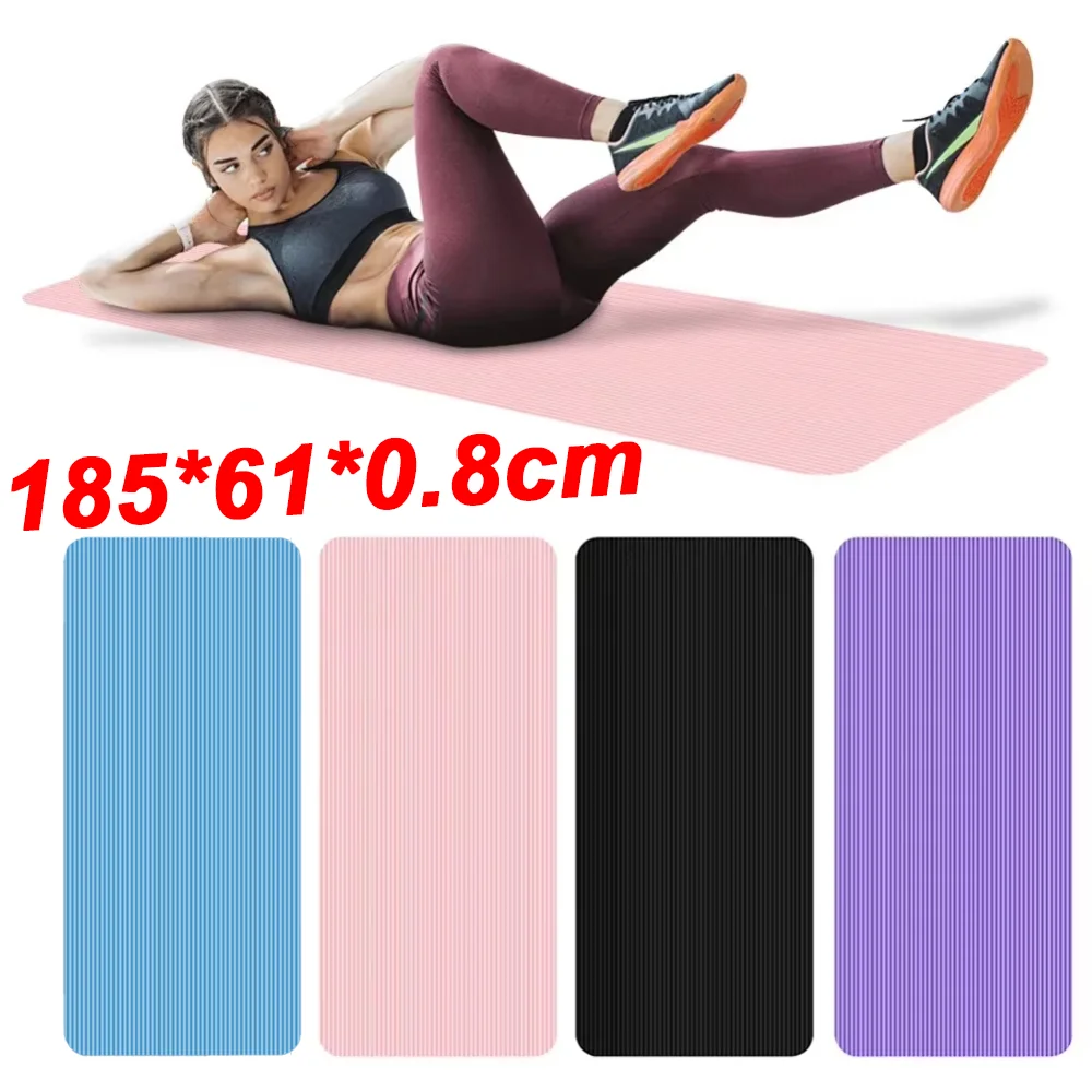 Yogamatte, rutschfeste Trainingsmatte, dick, einfarbig, Fitnessmatte, Yoga-Workout-Matte, multifunktional, für das Heim-Fitnessstudio