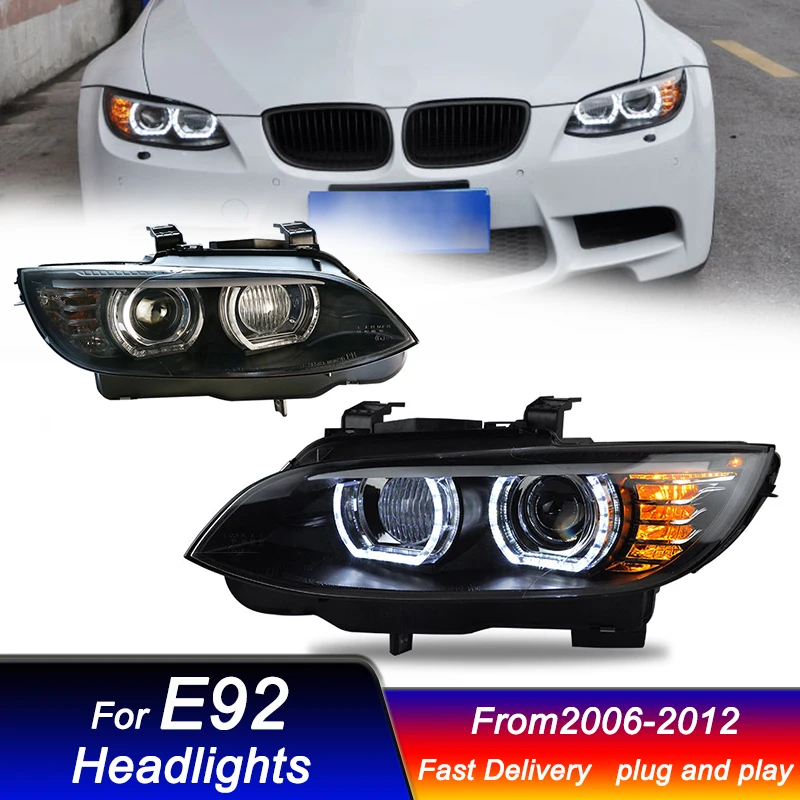 Car styling Headlights for BMW 3 Series E92 2006-2012 new full LED DRL Dynamic Signal Head Lamp Bi Xenon Beam Headlamp Accembly