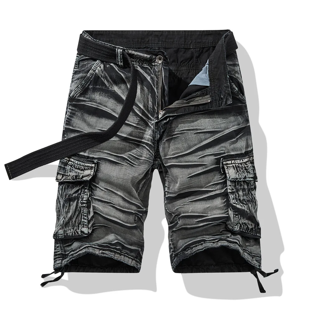 2024 Summer New Camouflage Tactical Cargo Shorts Men Military Cargo Shorts Men Cotton Casual Loose Men Shorts No belt