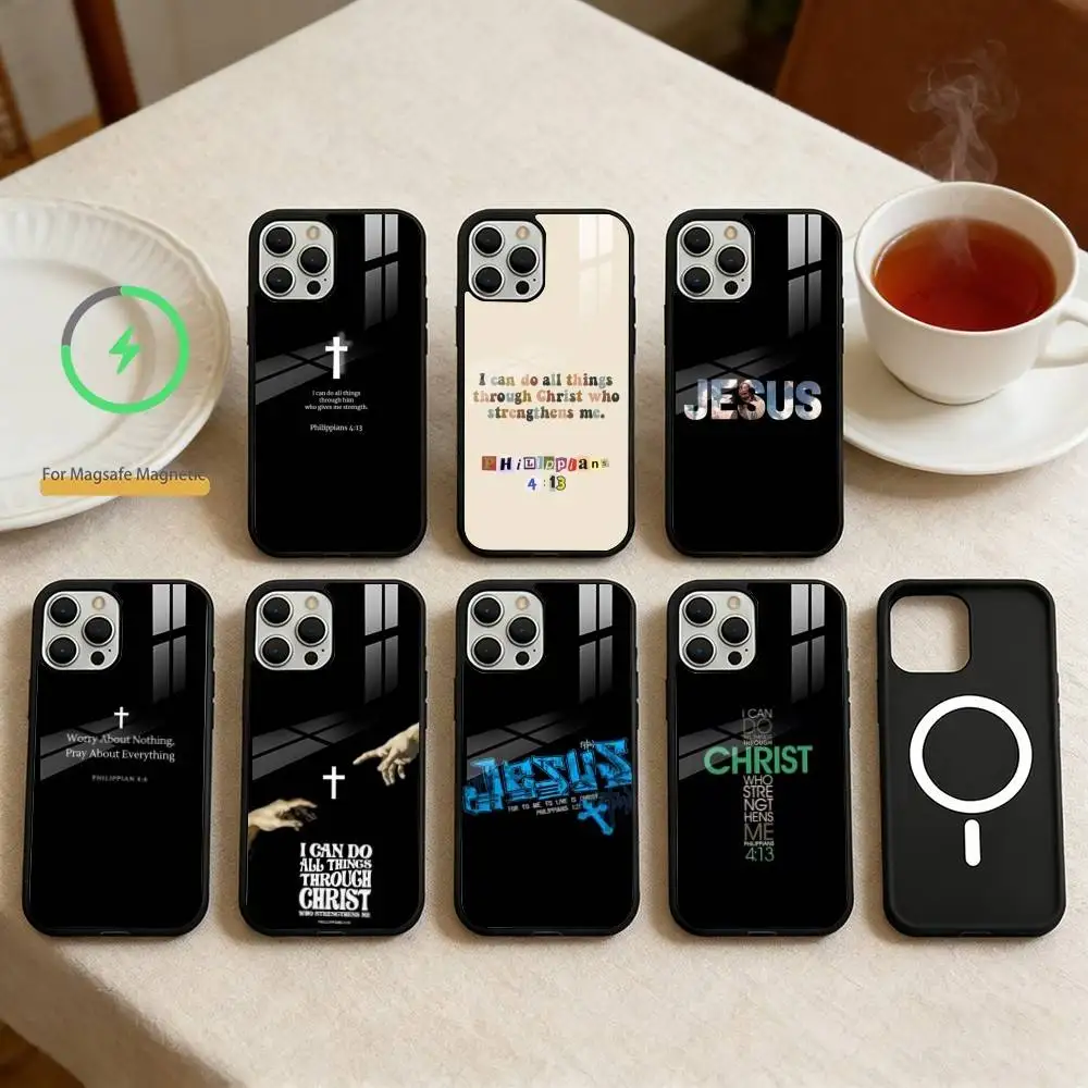 

Bible Philippians Jesus Phone Case For iPhone 17,16,15,14,13,Pro,Max,Plus,Magnetic For Magsafe Wireless Charging