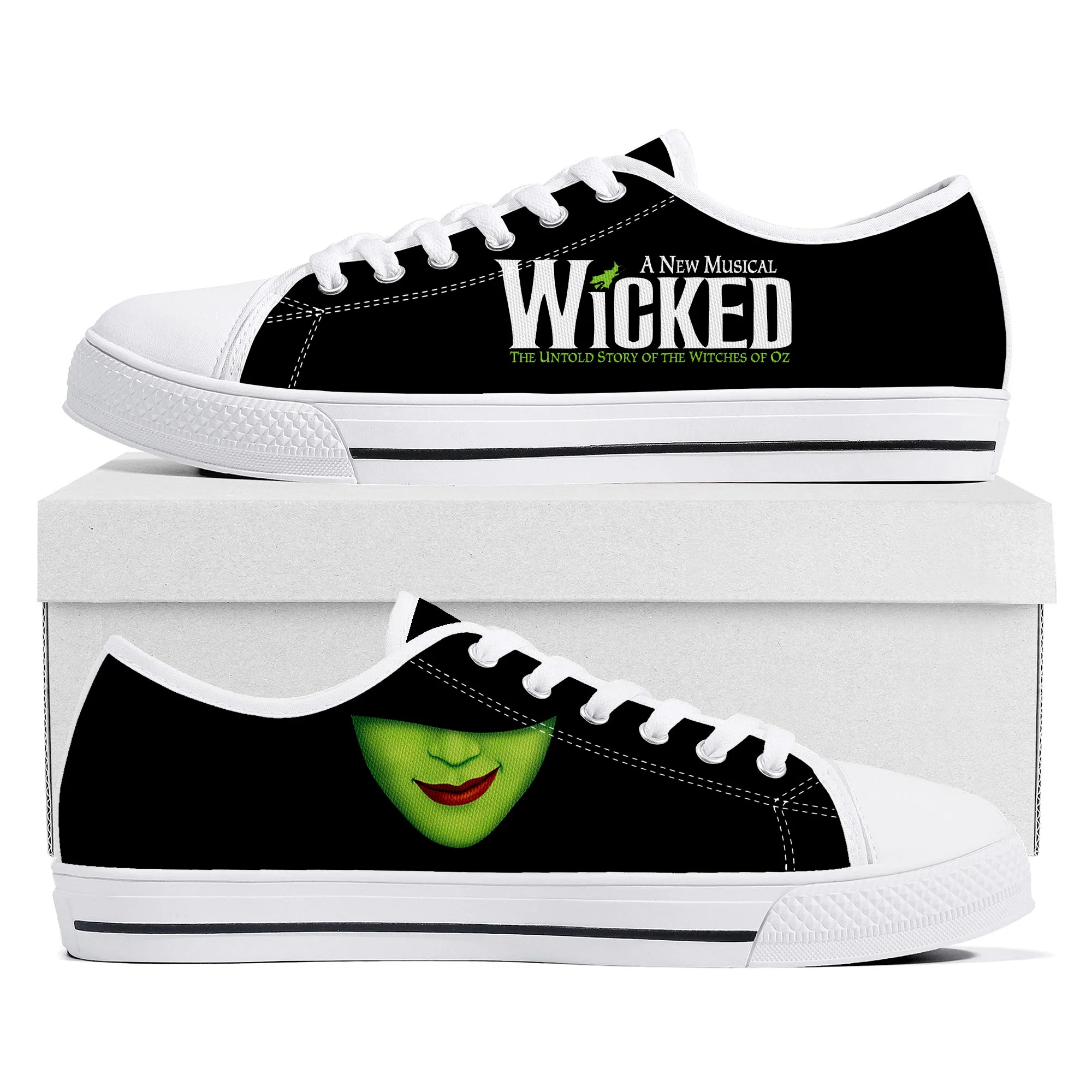 

WICKED He Musical Elphaba Wicked Witch Low Top Sneakers Mens Womens Teenager Canvas Sneaker Casual Custom Shoes Customize Shoe