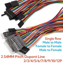 10PCS 2.54MM Pitch Breadboard Dupont Cable For Arduino 2P 3 4 5 6 8 9 10 Pin Line Male Female Dupont Jumper Wire DIY Electronic
