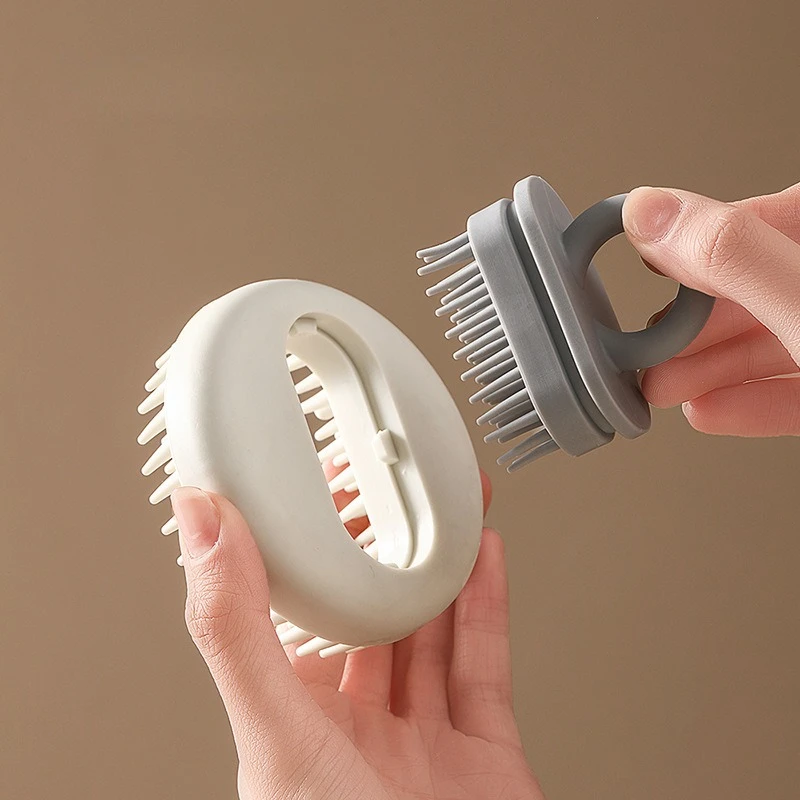 Two-in-One Hair Washing Tool Massage Comb New Household Bathroom Adult Head Grabber Removable Scalp Cleaning Hair Washing Brush