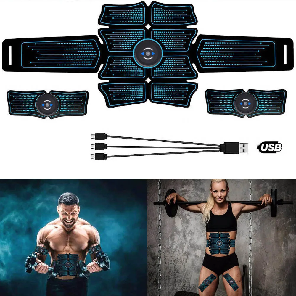 

Стимулятор мышц ABS Тренажер для бедер EMS Брюшной пояс Электростимулятор Тренажер для мышц Электростимуляция Домашний тренажерный зал