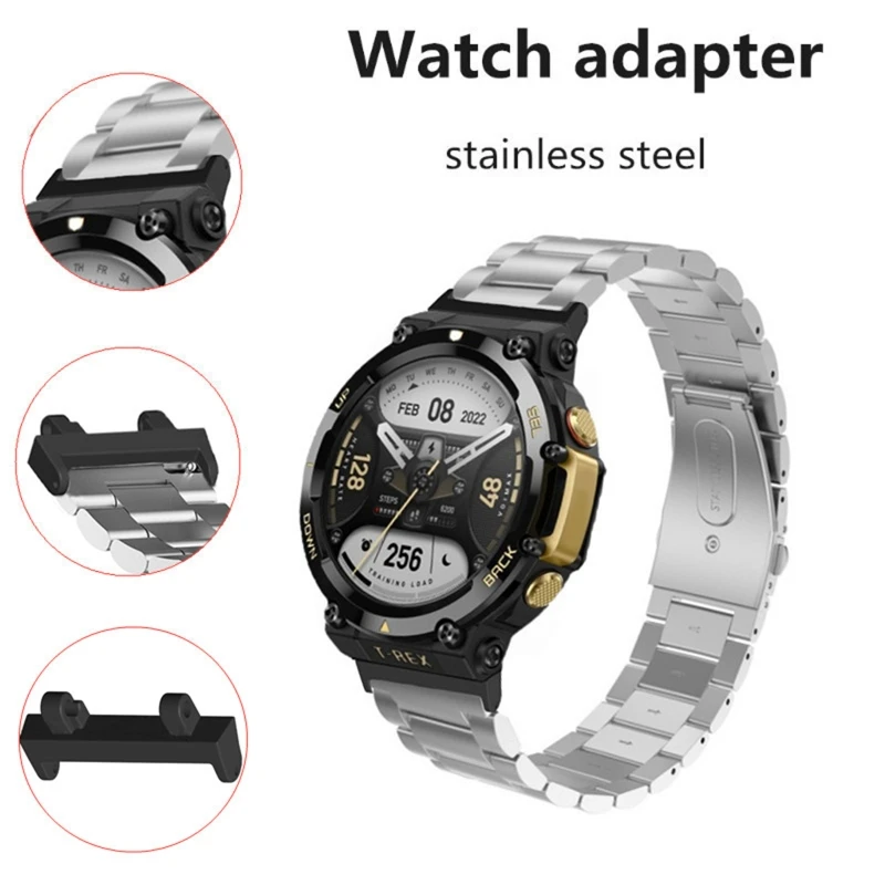 Utility Smartwatch Bracelet Metal Adapter Durable Watch Connector Compatible for TRex 2 for Smart Watch Accessor