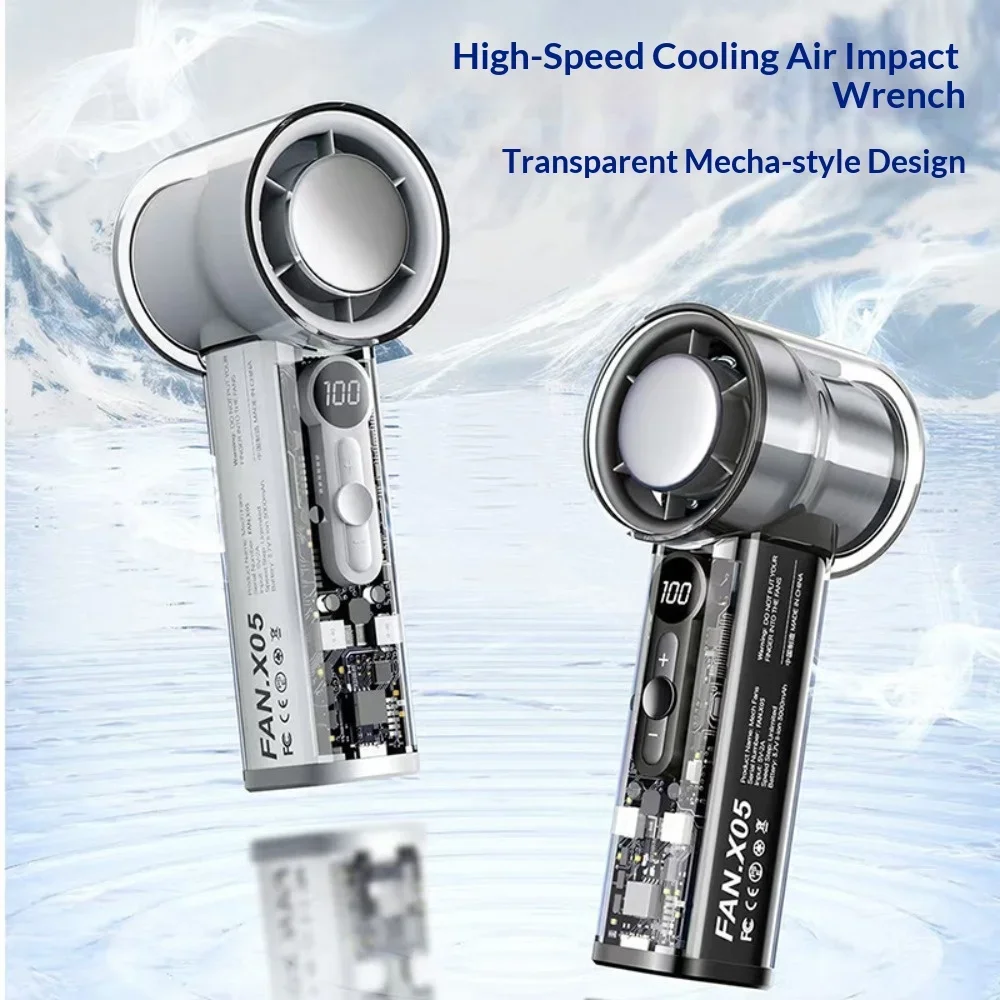 Dual Wind Speed Handheld Mini Fan Semiconductor Ice Cold Portable USB Rechargeable Hanging Neck Outdoor Travel Student Desktop C