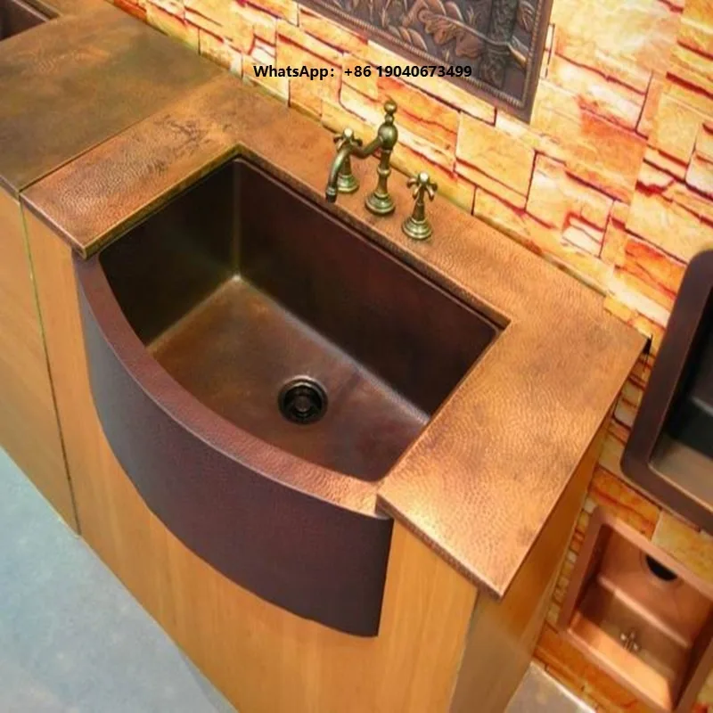 Single Bowl Copper Undermount Kitchen Sink Unique Design PX