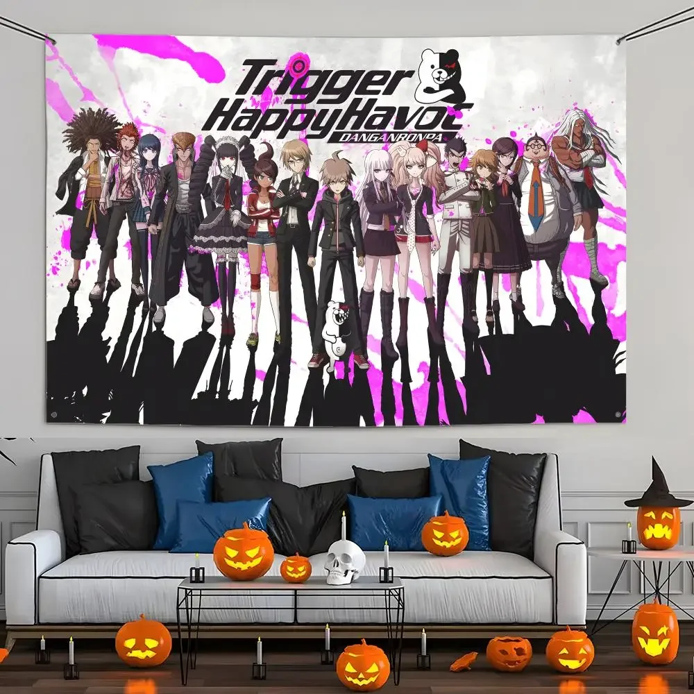 Danganronpa D-Danganronpa Anime Game Flags Wall Hanging Tapestry Outdoor Decorative flag Background Blanket