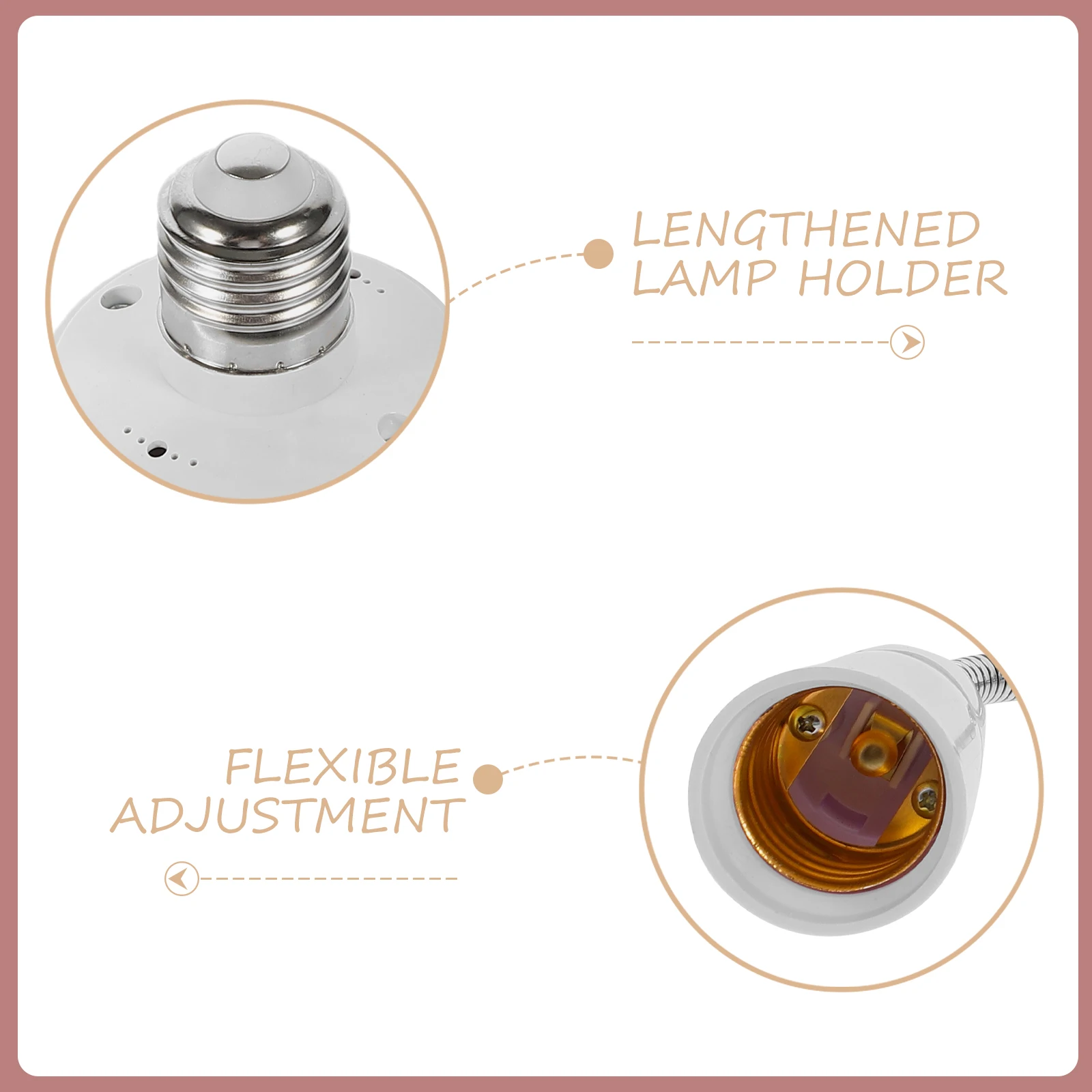 

Flexible Five Heads E27 Light Socket Splitter Adapter with 360 Rotation Universal Bulb Extension Socket for Commercial