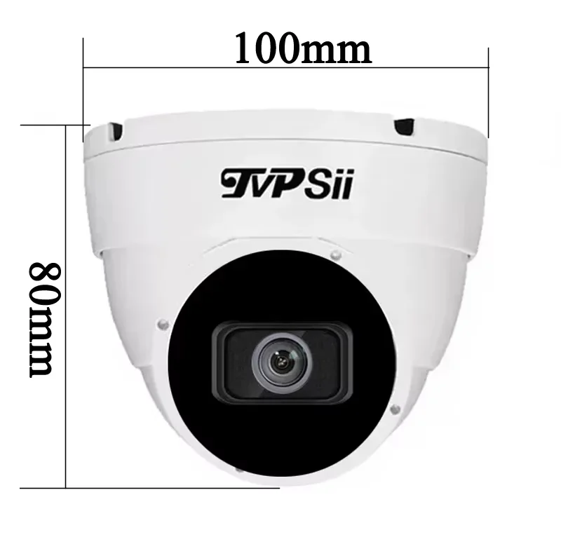No Led Full Color Night Vision Xmeye 4K 8MP IMX415 Outdoor Metal H.265+ Face Detection ONVIF Audio POE Hemisphere Dome IP Camera