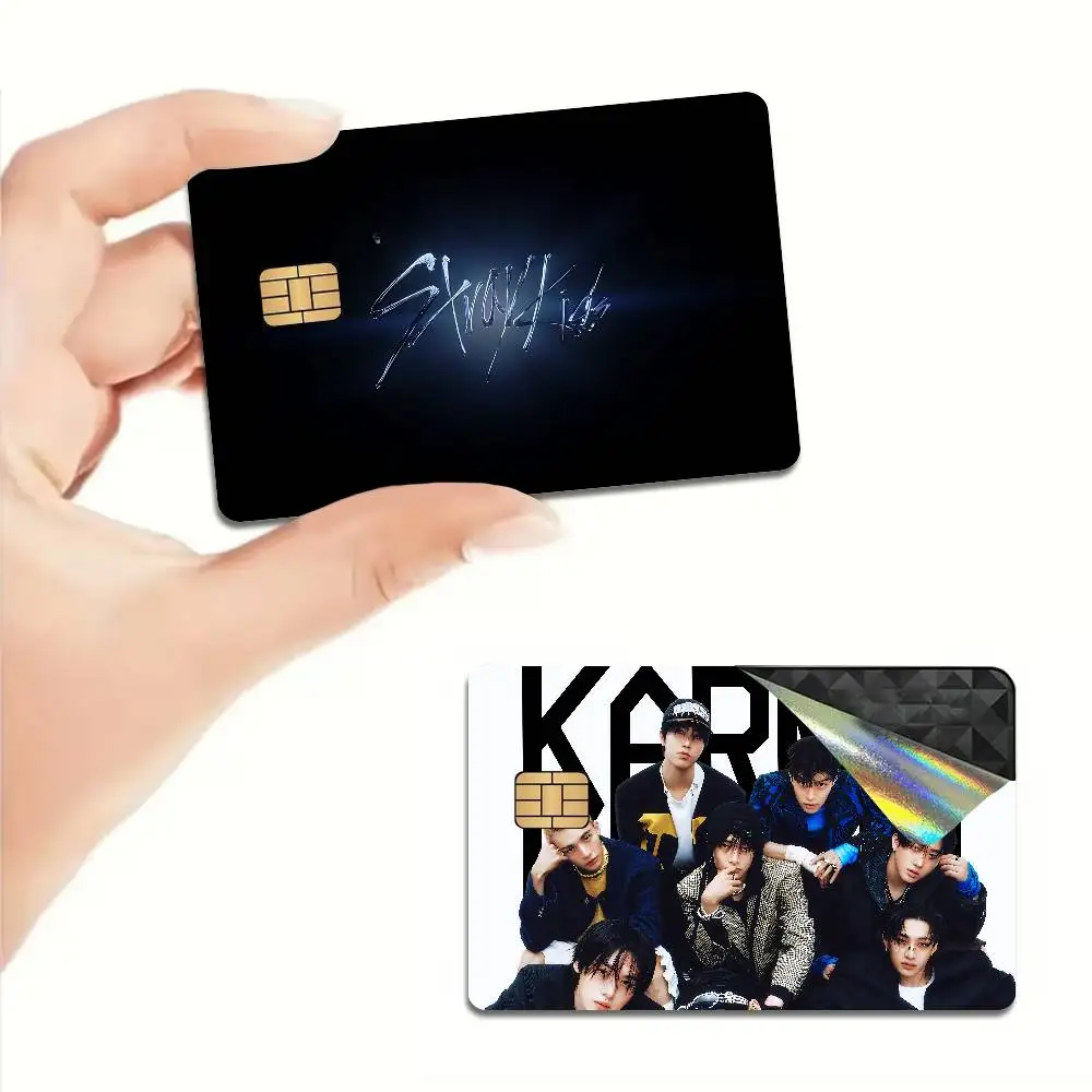 S-StrayS COOL K-Kids Kpop Game Film Cover Sticker Case for Small Chip Credit Debit Card Front Side
