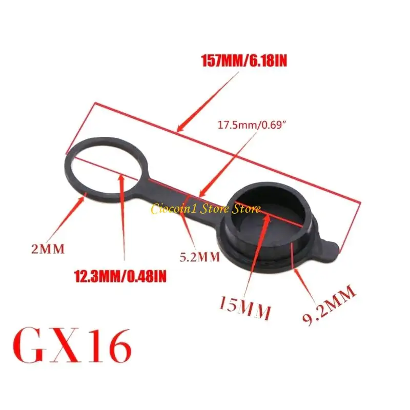 A3PC Dust Cover for GX12 GX16 20 12mm 16mm 20mm Aviation Plug Connector Waterproof