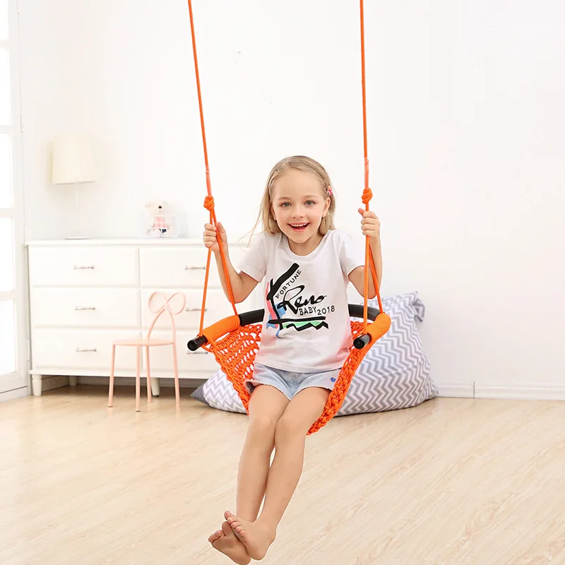 

Kids Hammock Nest Swing Hand Weaving Playground Indoor Toys Courtyard Net Rope Swing Educational Equipment Entertainment Game