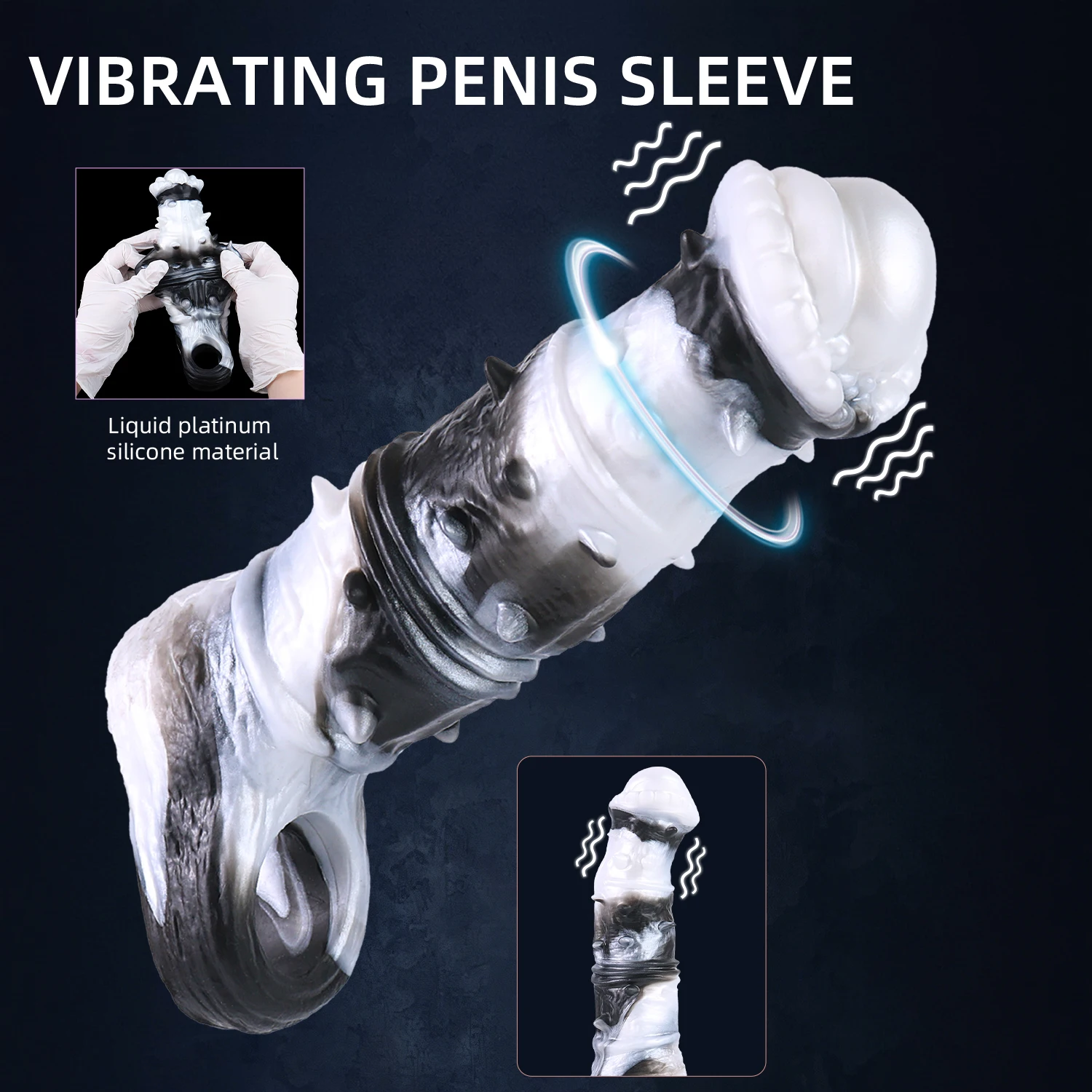 YOCY Penis Sleeve, Highly Stimulating Male Penis for Delayed Ejaculation, Penis Enlargement, Anal Sex, Prostate Stimulation Toys 4