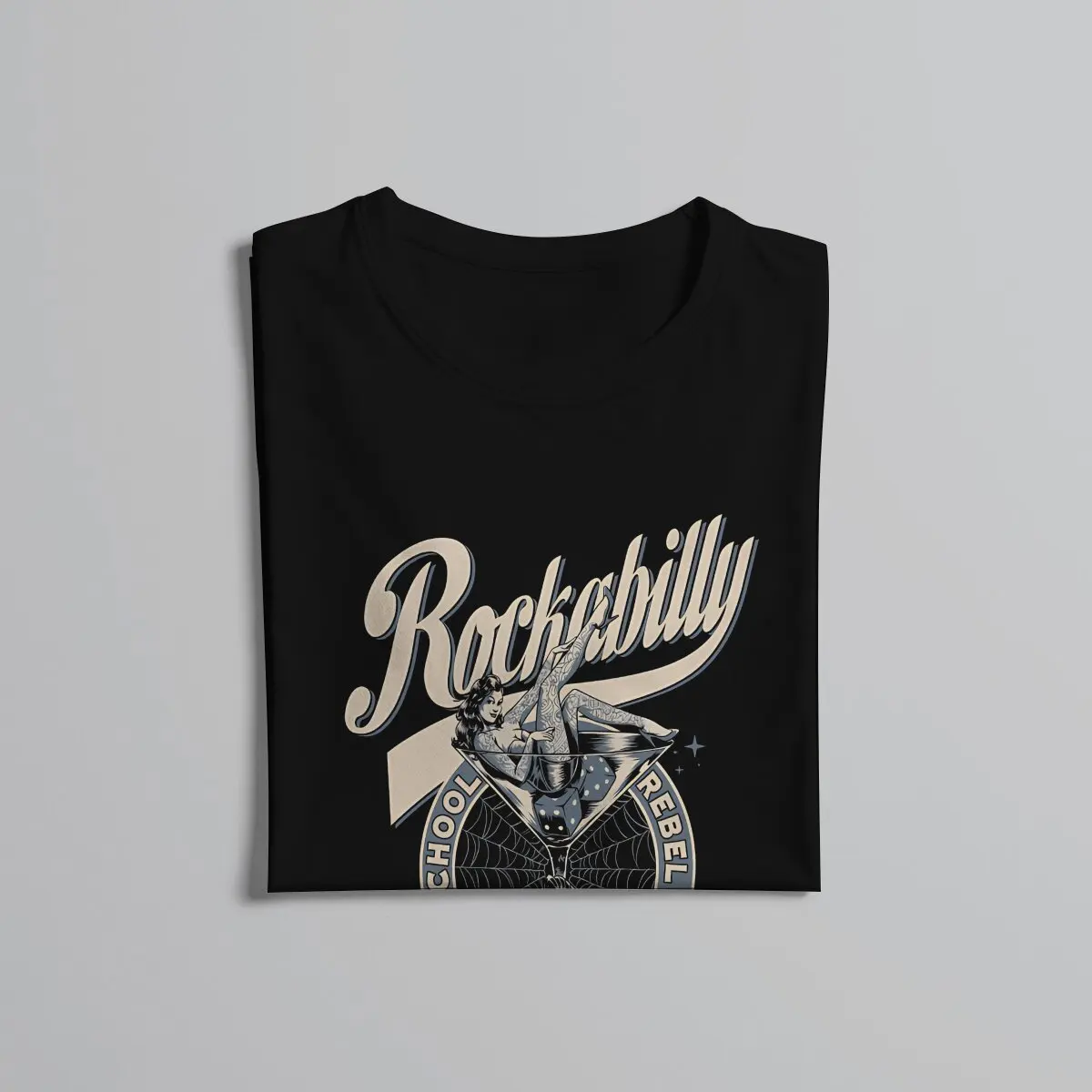 Rock N Roll Man TShirt Rockabilly Rebel Rules Distinctive Polyester T Shirt Graphic Streetwear Hipster