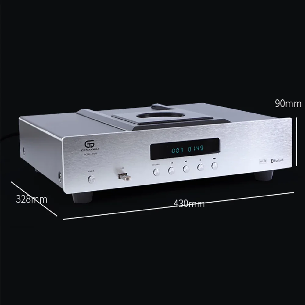 Flaggschiff HIFI CD-Player ESS9038Q2M DAC Drahtlose Bluetooth Voll Ausgewogene OPA2604 OpAmp CD Musik Plattenspieler Ringkerntransformator