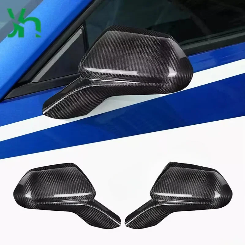 غطاء مرآة من ألياف الكربون الجافة لملحقات خارجية لمرآة الرؤية الجانبية شيفروليه كامارو #3