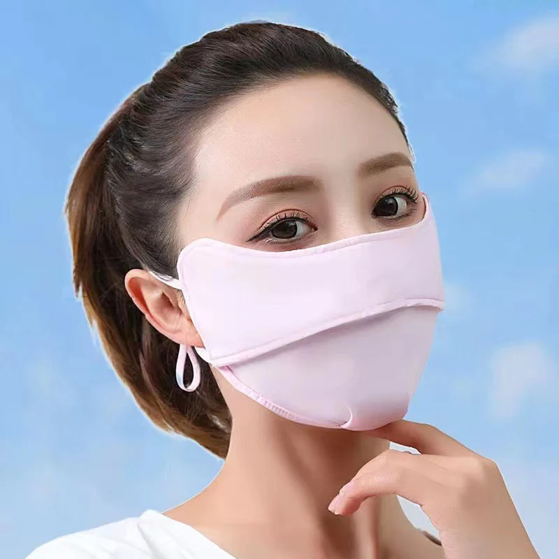 Women Men Ice Silk Sunscreen Mask Summer UV Protection Cycling Face Cover Breathable Washable Outdoor Sport Scarf Bandana