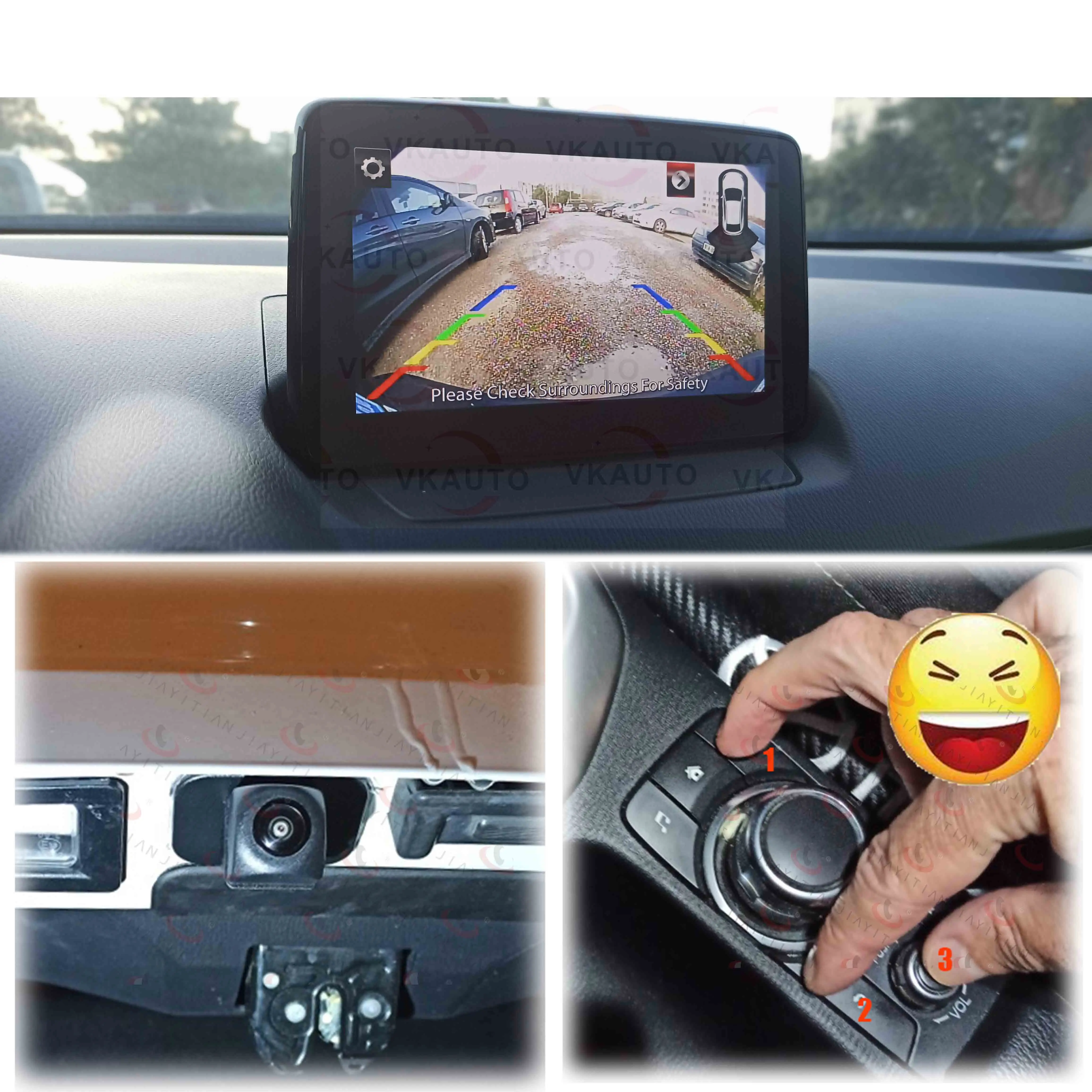JIAYITIAN Rear View Camera For Mazda CX-3 CX3 KD 2015~2023 Reversing Backup parking Camera kit Adapter cable For OEM Monitor