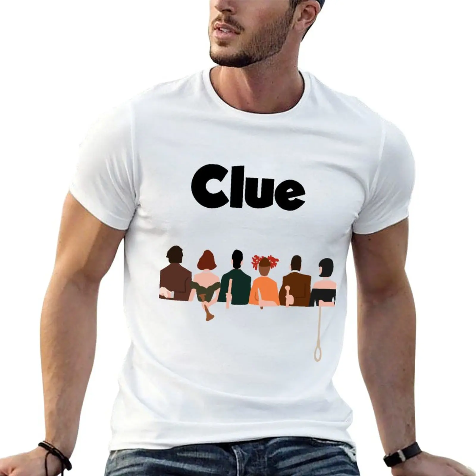 T-shirt Clue movie Mrs White pour homme, t-shirt uni, t-shirts anime, t-shirts oversize pour homme